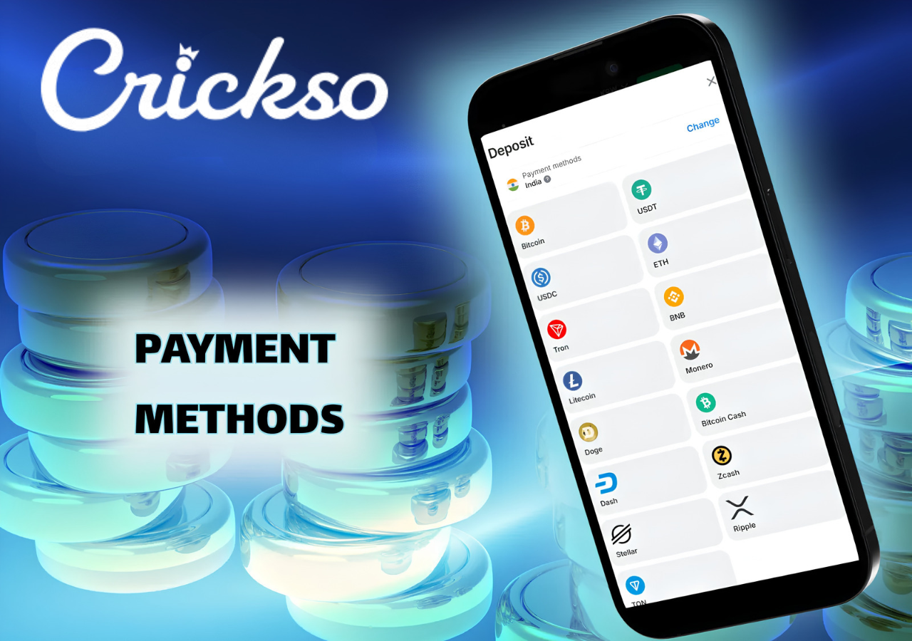 Deposit and withdrawal methods in India: UPI, Paytm, cryptocurrencies, and other options.