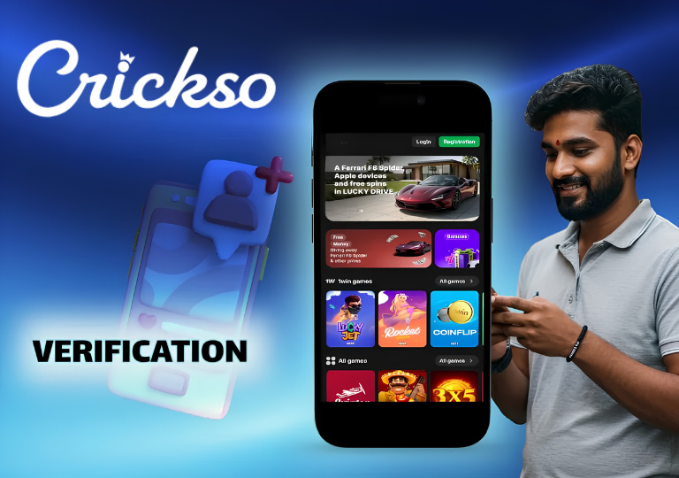 The identity verification process at Crickso to ensure account security.